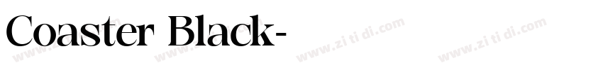 Coaster Black字体转换